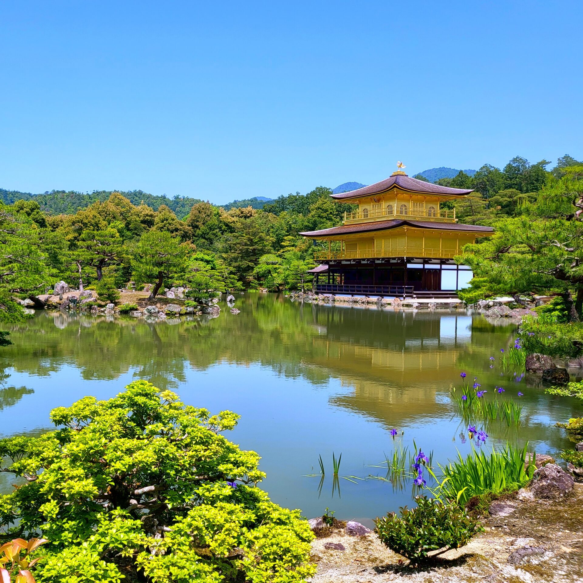 Le temple d'or à Kyoto au Japon.